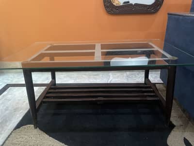 Pure Sheesham Table with Glass Top
