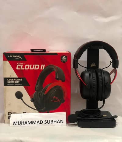 HyperX Cloud II Gaming Headset with Detachable Microphone and Box
