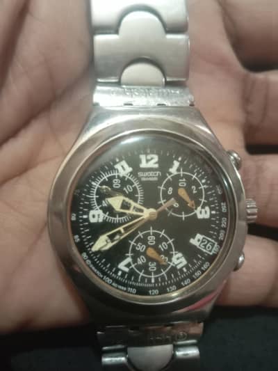 Original Swatch Irony Chrono Swiss Made - Stainless Steel With Manuals