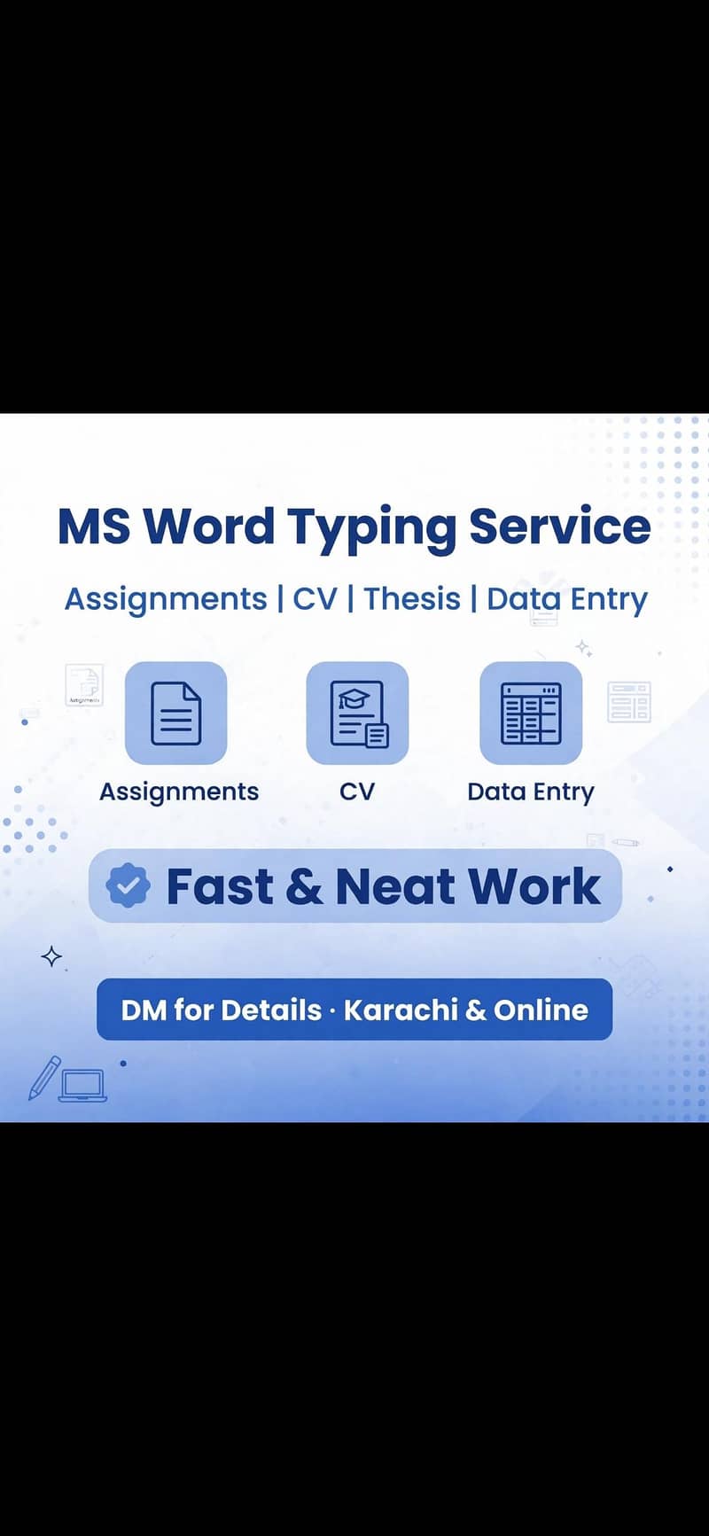 computer services-MS word data entry, CV work 0