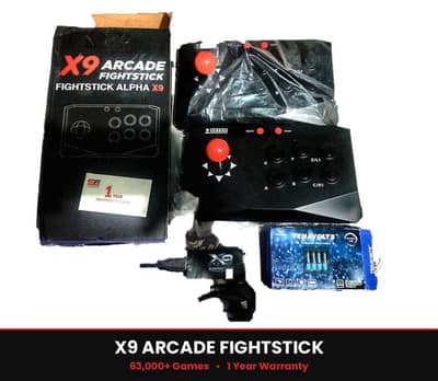 X9 Arcade Fightstick – Retro Gaming Stick with Two Joysticks