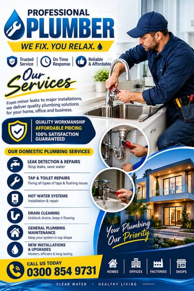 Expert Plumber Services | Leak Repair, Drain Cleaning & Pipe Fixing