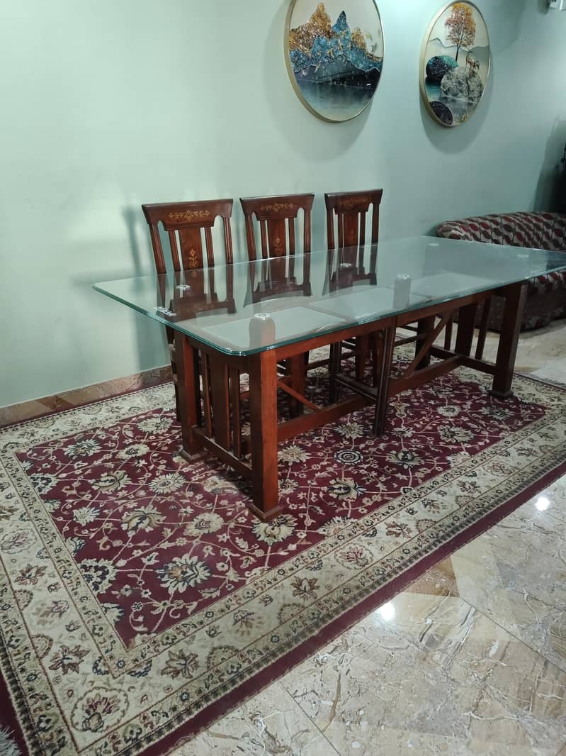 two carpets,two frames,4 decorative glasses 1