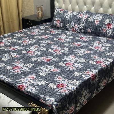 crystal cotton floral bedsheet set  double bed 88/94