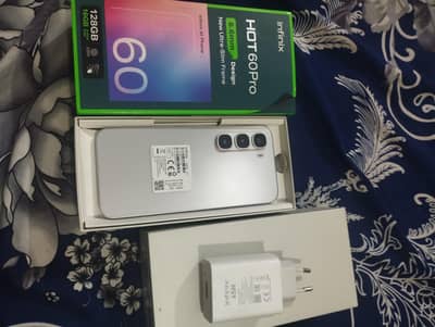 Infinix Hot 60 Pro 8/128 box charger sath