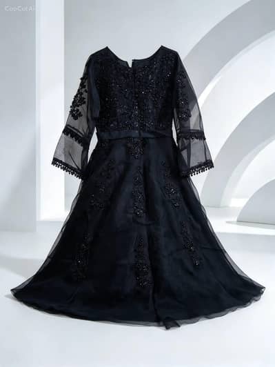 Black Net Maxi - Party Wear - Size M