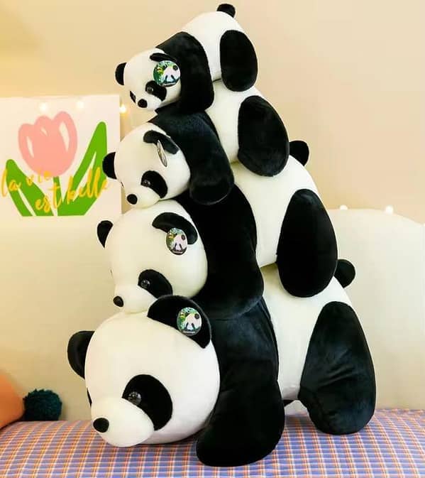 Panda Stuff Toy – Soft & Cuddly Plush Panda Bear | Cute Huggable Black & White Teddy for Kids, Girls & Gift Lovers