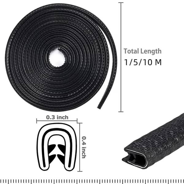 Car Door Edge Protector Black Universal – Durable Rubber Guard Strip for Door Protection