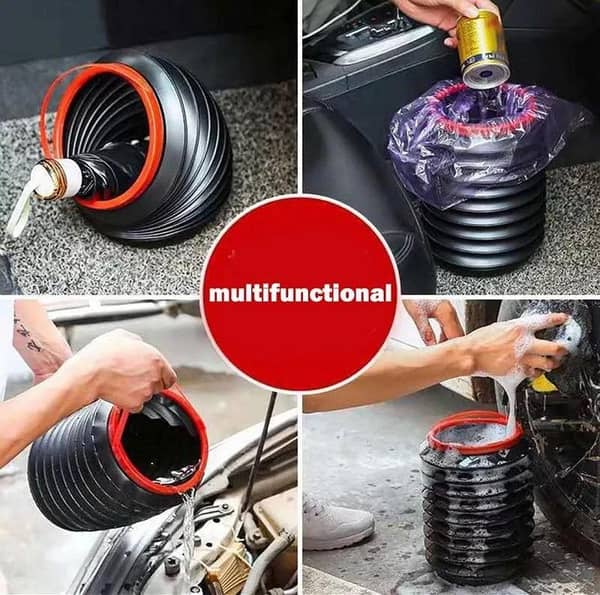 Foldable Car Trash Can – Portable Mini Storage Bucket for Vehicle Waste, Waterproof Collapsible Bin for Car, Office & Travel Use