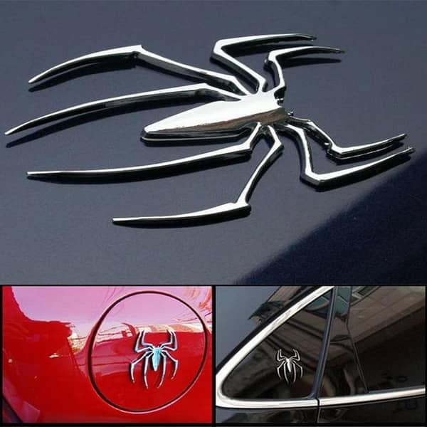 Premium 3D Spider Chrome Badge Sticker Emblem for Auto Body