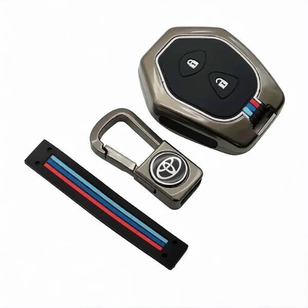 Toyota Vitz 2018 Premium Metal Key Cover Remote Case Protective Shell