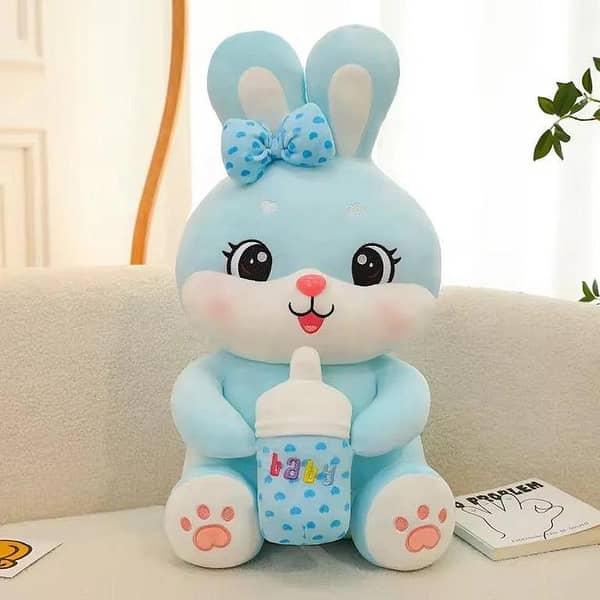 Fiddow Bunny Stuff Toy – Soft & Cuddly Plush Bunny Rabbit | Cute 40 cm Huggable Bunny Doll for Kids, Girls & Gift Lovers