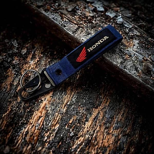 1 Pc Universal Honda Fabric Keychain with Premium Look – Key Ring Holder Accessory