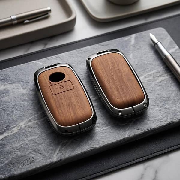 Toyota Raize Elite Series Car Key Case – Luxury Metallic Zinc Alloy, Brown (2019-2026)