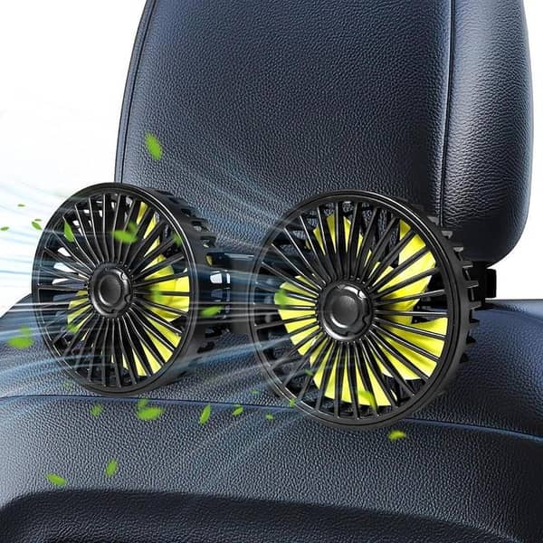 1 Pc 12V Mini Electric Car Cooling Fan – Universal Back Seat Rotating Air Conditioner Fan for Summer Heat Relief