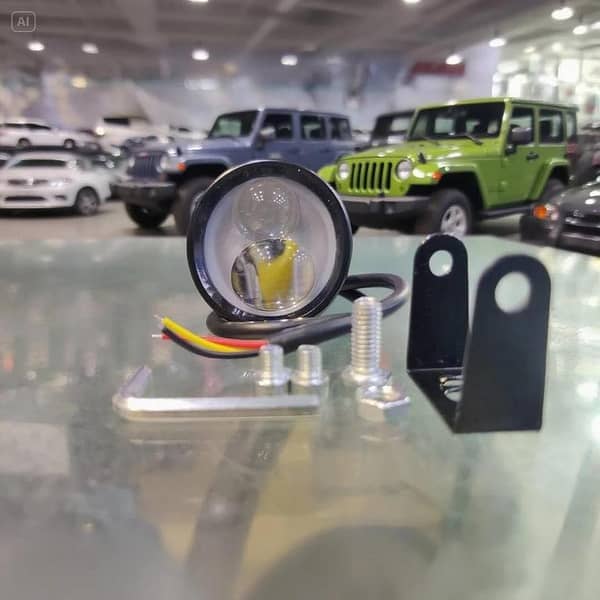 2 Pc Universal HJG Mini Projector Fog Light S80 Lite with Dual Color White/Yellow for Motorcycle & Car