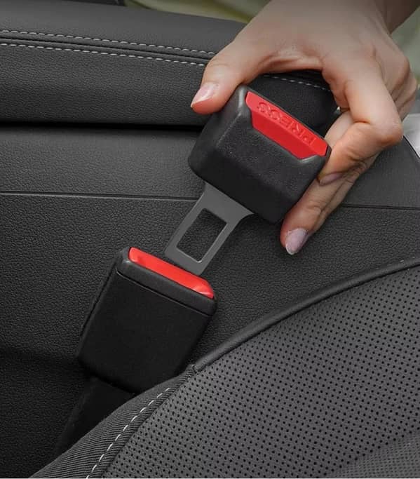 Car Seat Belt Lock Buckle Extension Clip Plug Black Universal Car Safety Accessory