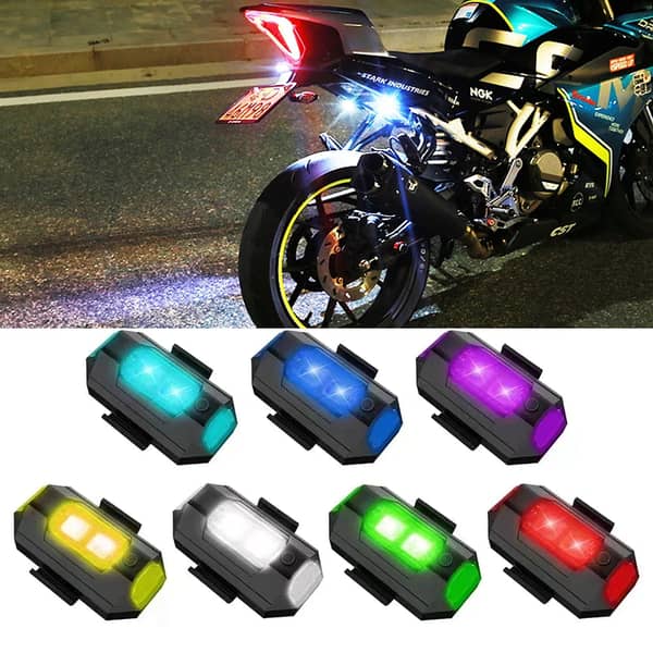 Universal Aircraft-Style Rechargeable LED Lights for Cars, Bikes, and Motorcycles