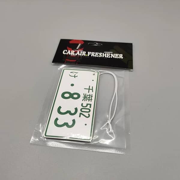 8 33 Number Plate Style Car Air Freshener for Rear View Mirror — Hanging Perfume (1 Pc)