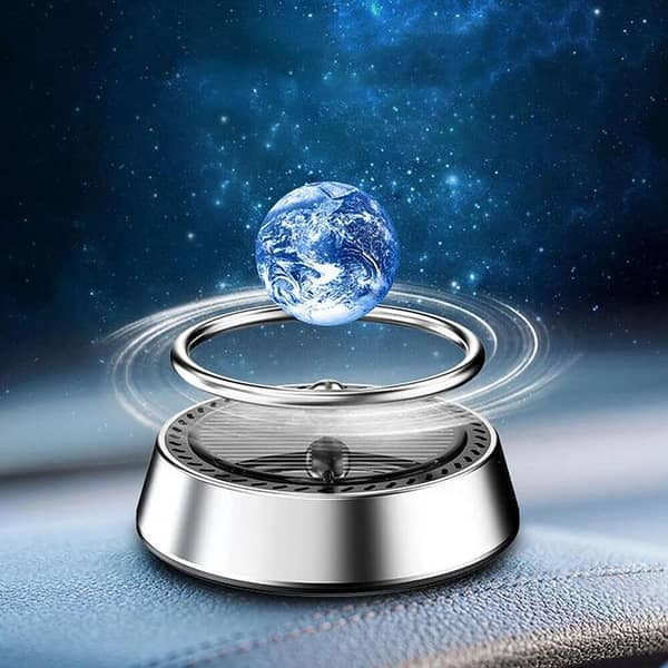 Universal Solar Rotating Car Perfume – Galaxy Interstellar Ball Air Freshener (Blue, 1 Pc)