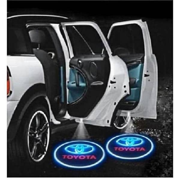 2-Piece Toyota Car Door Welcome Lights – LED Logo Projection Ghost Shadow Lamp for Car Decoration