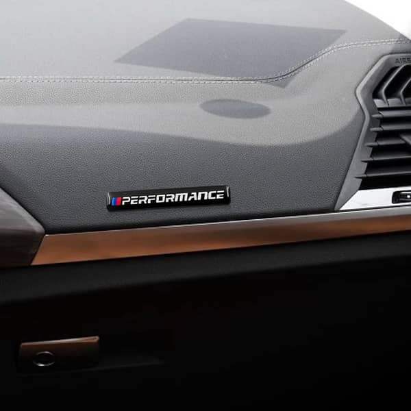Premium BMW Performance Logo Aluminum Grill Badge – Black Metal Car Emblem