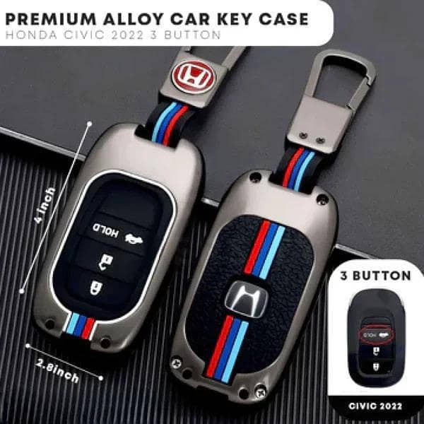 Honda Civic 2022 Key Cover Premium Metal Case for Smart Remote Protection