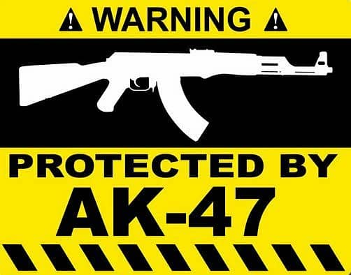 AK47 Gun Warning Sticker – Funny Rifle Owner Decal for Truck, Car, or Window (Brand: AK47 Gun Warning Sticker)