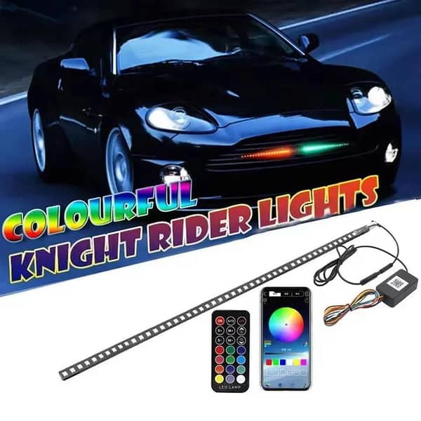 Knight Rider 48 LED RGB Dynamic Ambient Light Strip, 24 Inch, Car Interior Accent Light