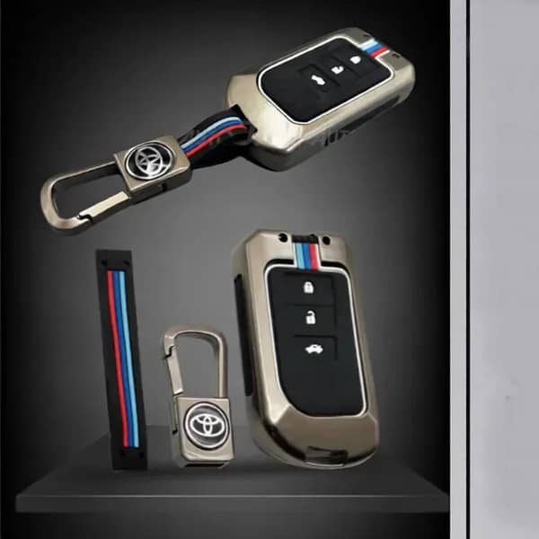 Toyota Yaris 1.5 Key Cover — Premium Metal Case for Smart Remote (Toyota Yaris Accessories, Pakistan)