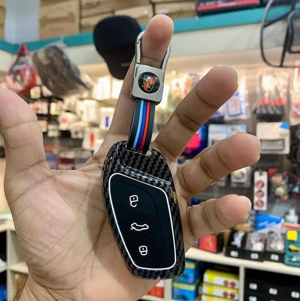 MG HS Key Fob Cover – Premium Carbon Fiber Zinc Alloy Smart Key Case