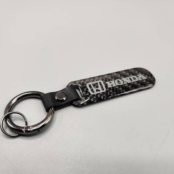 Honda Carbon Fiber Keychain with Metal Ring (1 Pc)