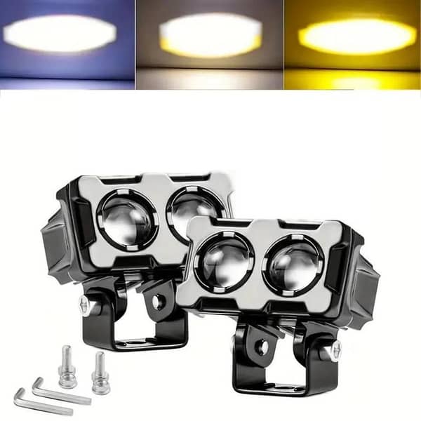 2 SMD Metal Body Bar Fog Light – Universal LED Spotlight for Motorcycle and Car