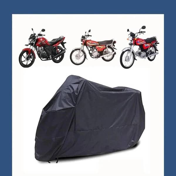 D11 Universal Bike Top Cover XL | Extra Large Motorcycle Dust & Rain Protector | Waterproof & UV Resistant (1 Pc)
