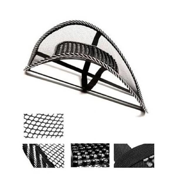 Ergonomic Car Seat Back Support Massage Cushion with Breathable Mesh Lumbar Pad