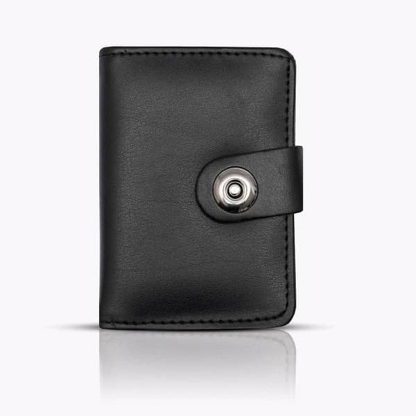 Slim Bifold Mini Wallet for Men – Premium Synthetic Leather Card Holder with ID Window and Cash Compartment