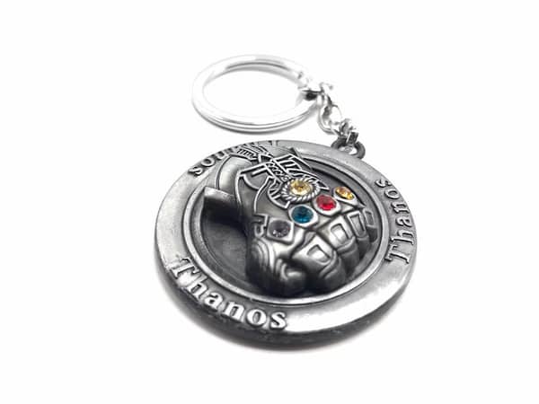Thanos Spinner Metal Keychain – Avenger’s Infinity Gauntlet Fidget Key Ring, Marvel Collectible (1 Pc)