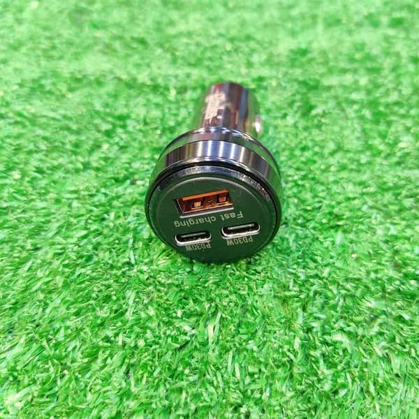 GMKA Super Fast Car Charger 85W: 30+30+25W QC 3.0 Multi-Port USB-C Car Adapter (1 Pc)