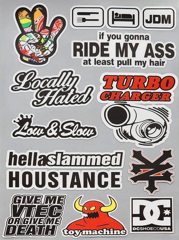 Premium LOCALLY HATED Embossed Sticker Sheet — Large Custom Decals for Car & Motorcycle