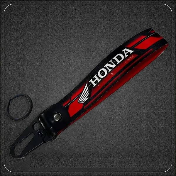 1 Pc Universal Honda Fabric Keychain with Elegant Embroidered Patch