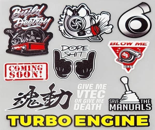 Premium BUILD AND DESTROY Embossed Sticker Sheet — Large Custom Decals for Car and Motorcycle