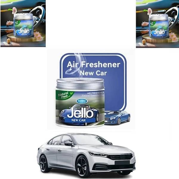 Jello Car Air Freshener Gel – New Car Flavor, Long-Lasting Fragrance (1 Pc)
