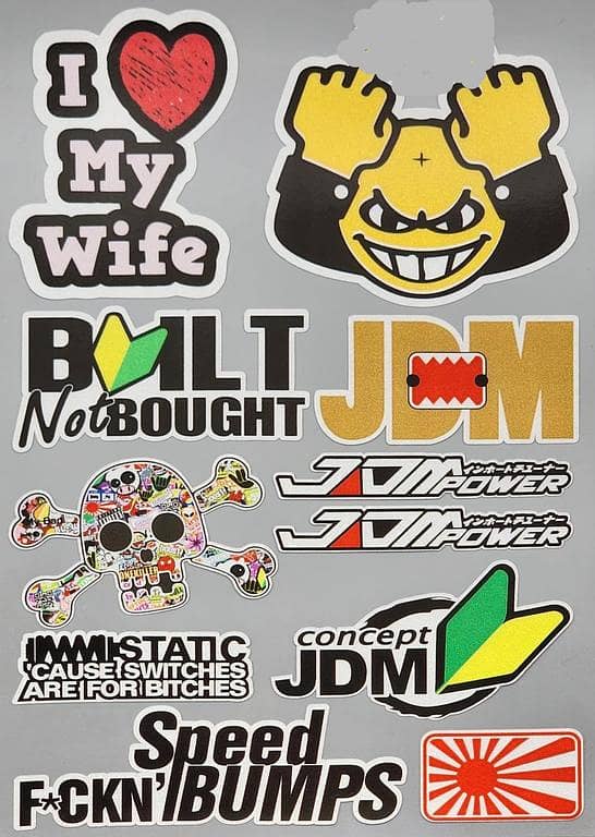 Premium Embossed Sticker Sheet – Large Custom Decals for Car and Motorcycle