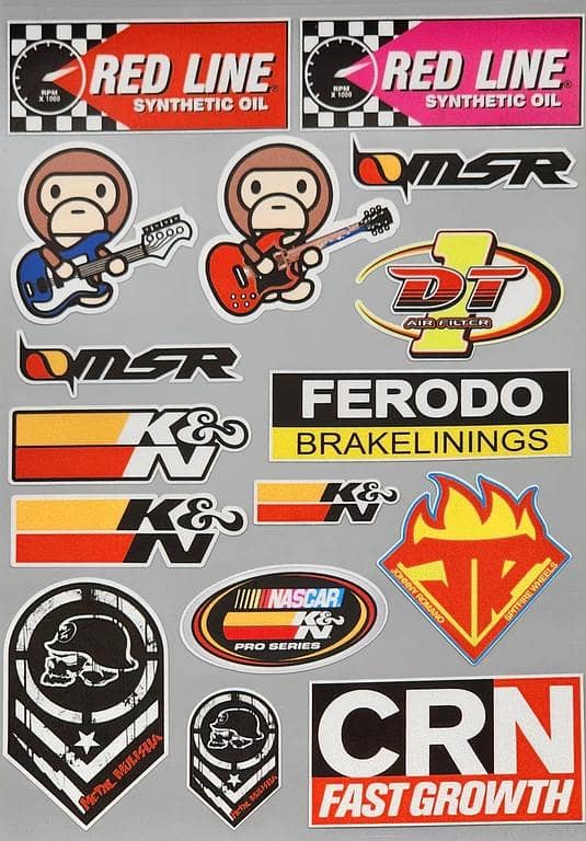 Premium RED LINE Embossed Sticker Pack for Car and Motorcycle