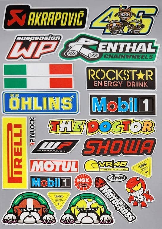 AKRAPOVIC Embossed Sticker Sheet — Large Custom Decals for Car and Motorcycle