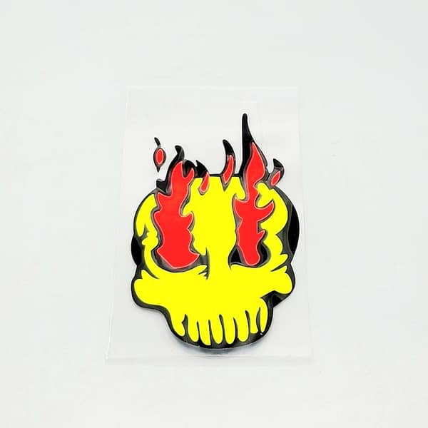FIRE IN EYES Car & Bike Sticker Sheet – Embossed JDM & Drift Decals