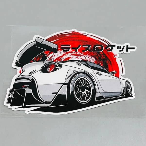S-FR Racing Car & Bike Sticker Sheet – Embossed JDM Drift Decals