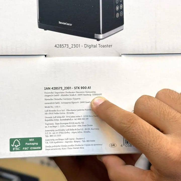 silver Crest Toaster digital 3