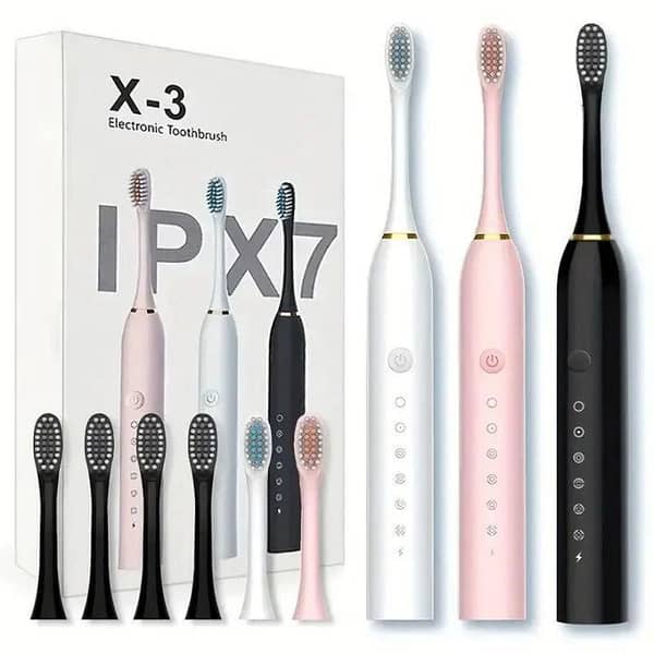 Electric Sonic Toothbrush | Rechargeable USB Charging Toothbrush with 5 Cleaning Modes | Deep Cleaning Electric Toothbrush for Daily Oral Hygiene | Portable Automatic Teeth Cleaning Brush for Adults