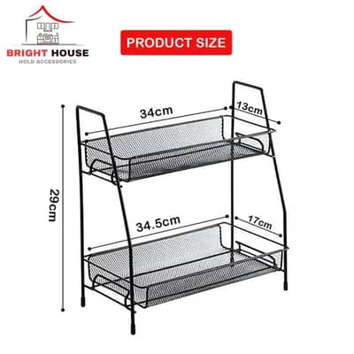 Stylish 2 layer kitchen storage rack